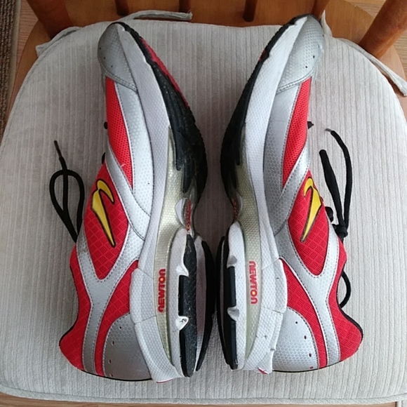 Newton Running Sir Isaac Sneaker Shoe 11.5 Red Silver Yellow - Picture 12 of 15